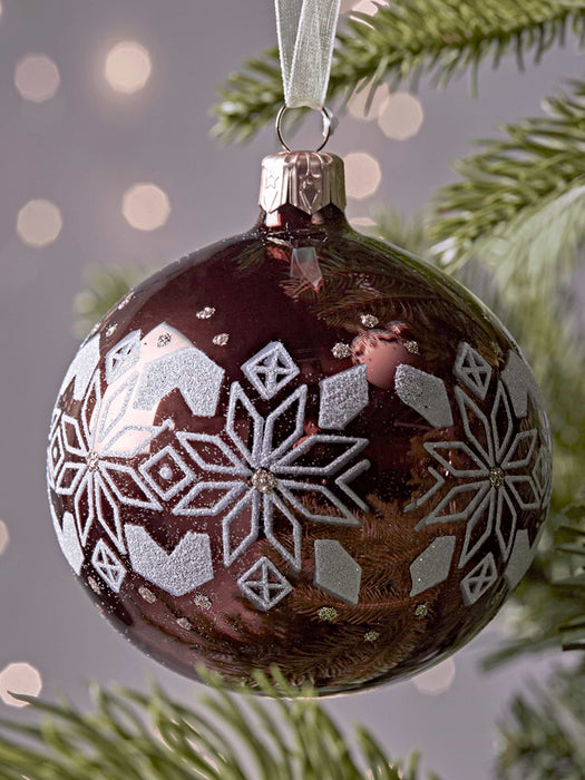 Six Glass Fairisle Baubles
