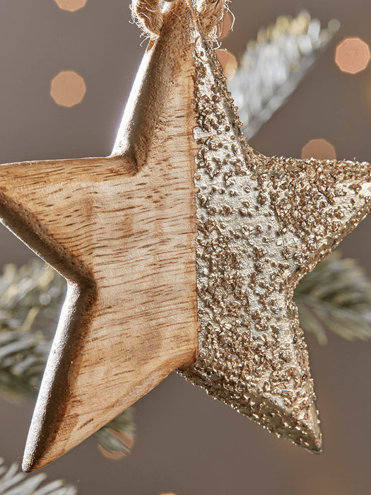 Six Golden Wooden Stars