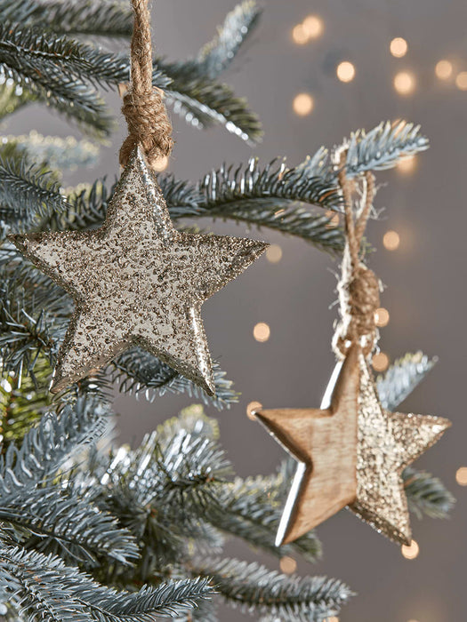 Six Golden Wooden Stars