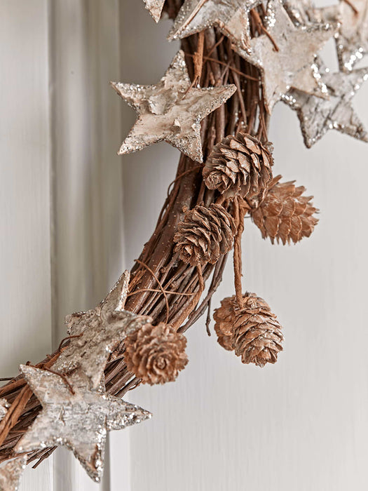 Starry Birch & Pine Wreath