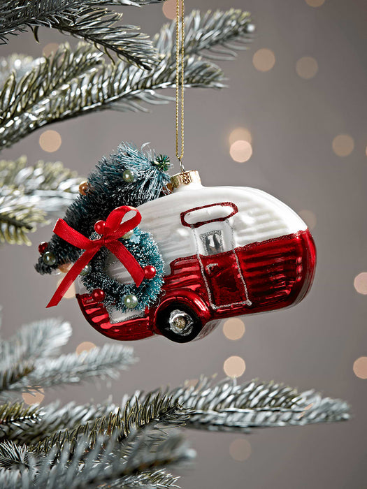 Vintage Style Glass Caravan