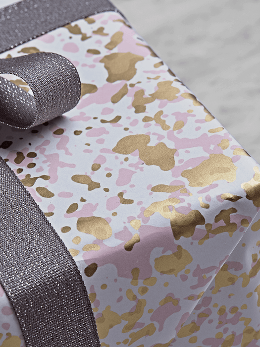 Blush Speckle Reversible Wrapping Paper