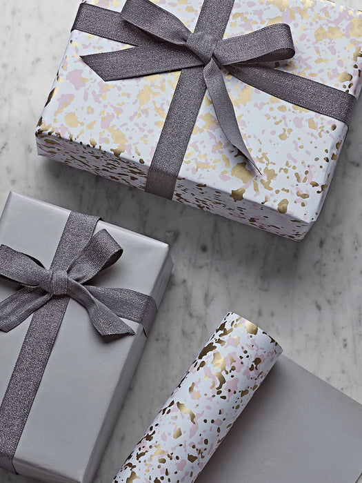 Blush Speckle Reversible Wrapping Paper