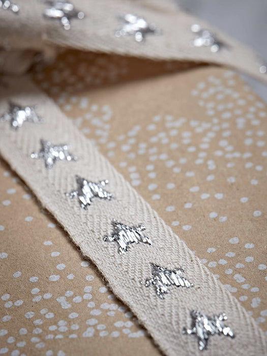 Woven Star Ribbon - Silver