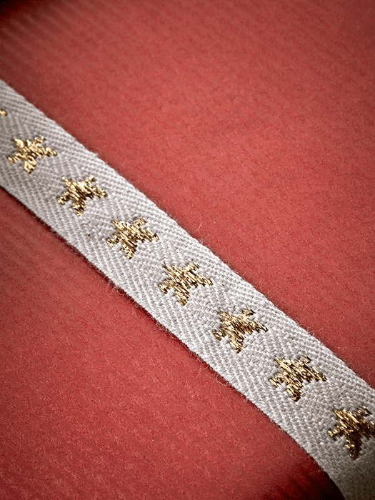 Woven Star Ribbon - Gold