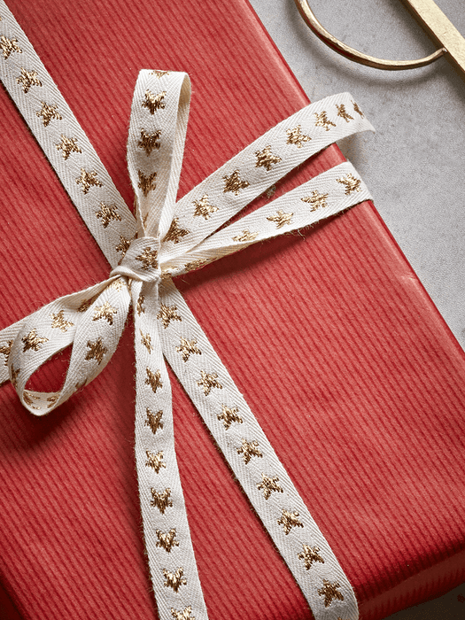 Woven Star Ribbon - Gold