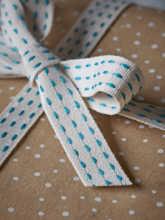 Stitched Ribbon - Blue