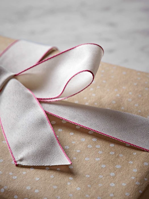 Contrast Edge Ribbon - Hot Pink
