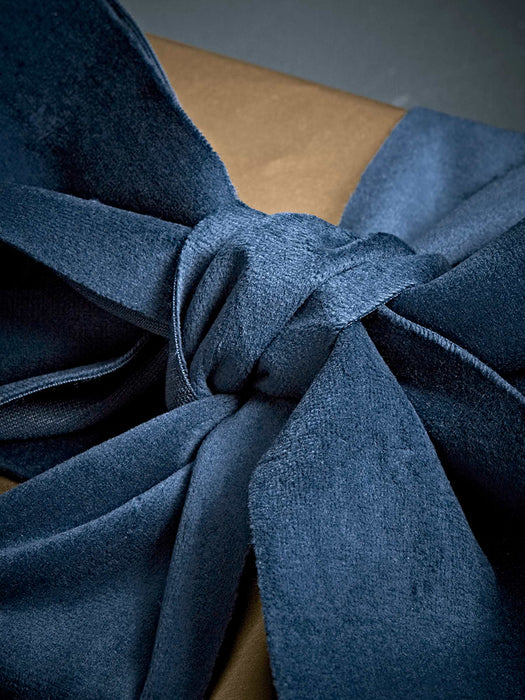 Wide Velvet Ribbon - Navy
