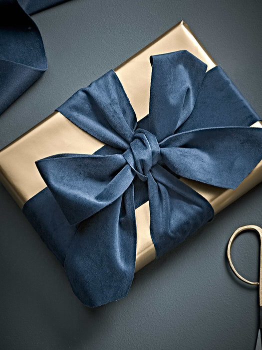 Wide Velvet Ribbon - Navy