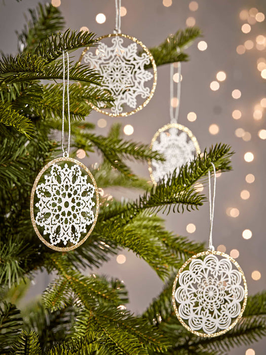 Eighteen Filigree Snowflakes