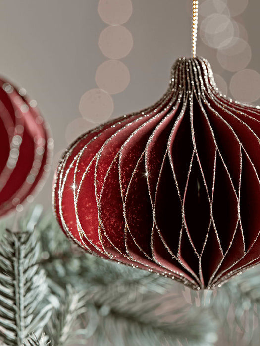 Four Origami Baubles