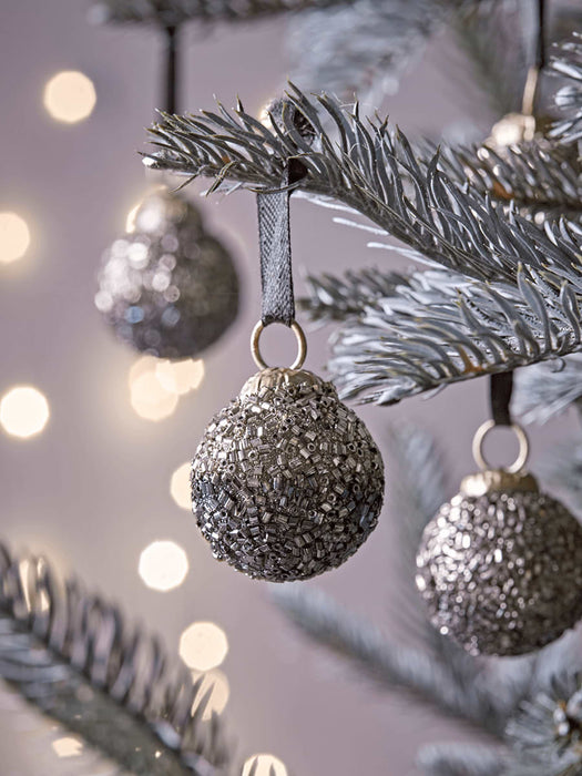 Twelve Mini Glass Mirrored Baubles