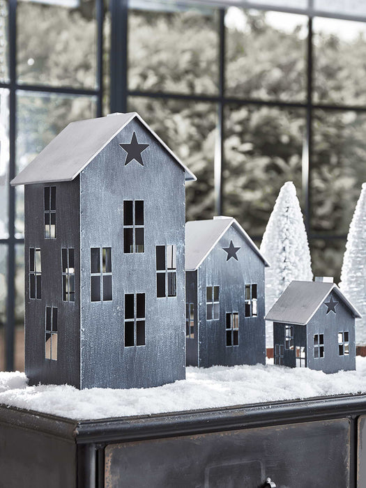 Three Grey House Lanterns