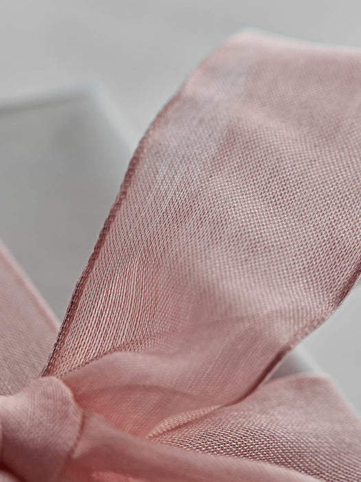 Voile Wired Ribbon - Vintage Rose
