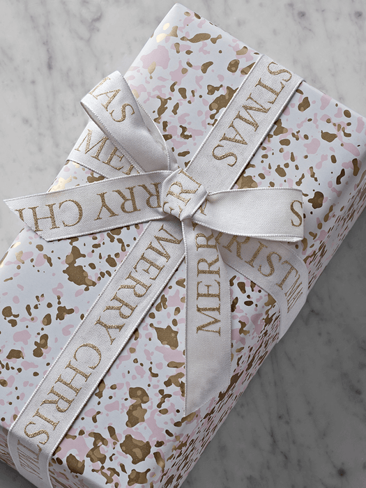 Blush Speckle Reversible Wrapping Paper