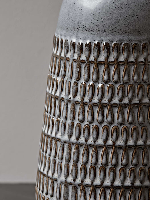 Textured Grey Tapered Vase