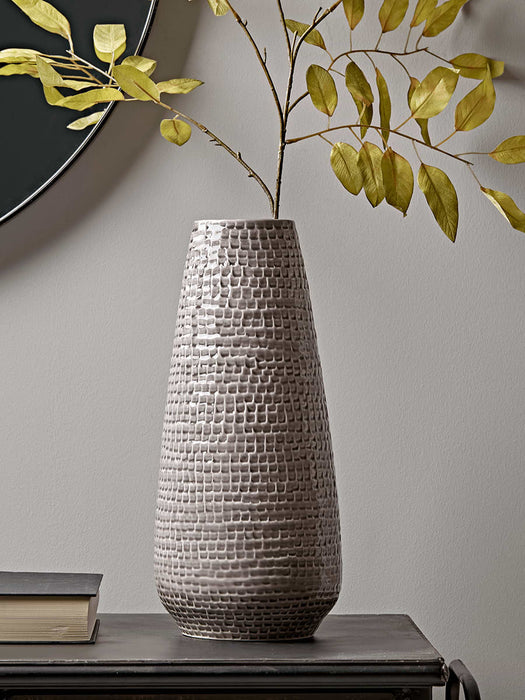 Dash Textured Grey Vase