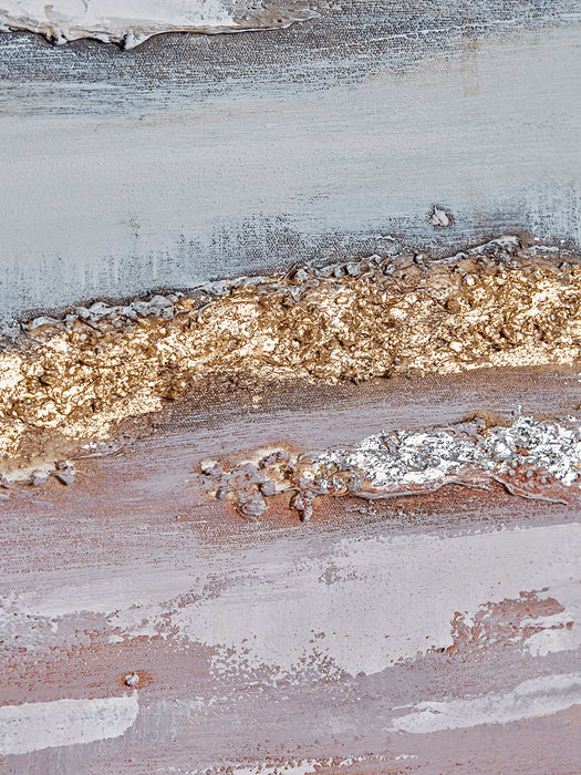 Two Blush & Gold Canvases