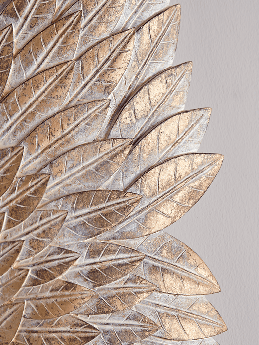 Whitewashed Gold Angel Wings
