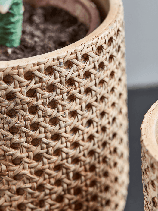 Cane Effect Concrete Planters