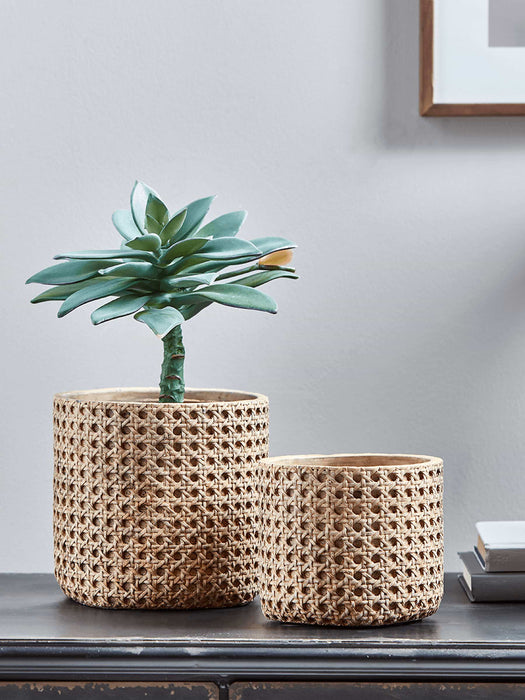 Cane Effect Concrete Planters