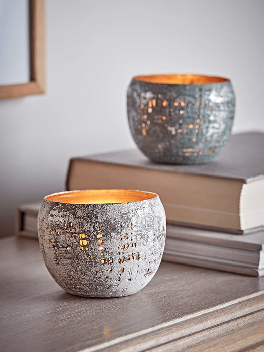 Two Filigree Tea Light Holders
