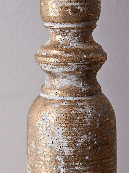 Aged Metal Candle Holder