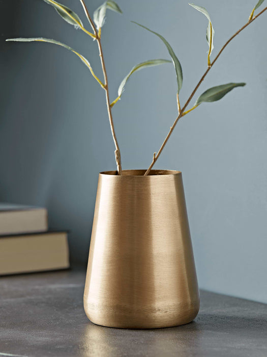 Brushed Gold Vase - Tall