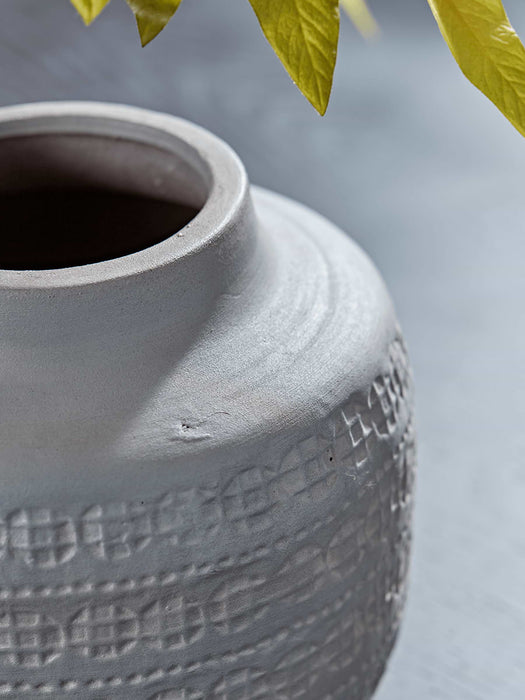 Grey Geometric Vase