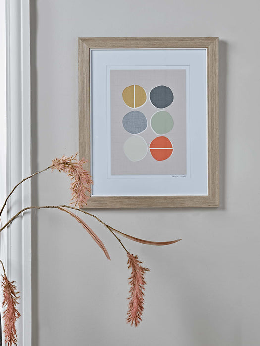 Colourblock Framed Print - Circles