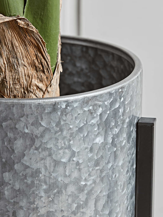 Black Industrial Standing Planter - Small