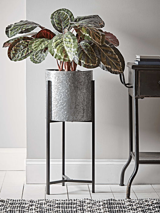 Black Industrial Standing Planter - Large