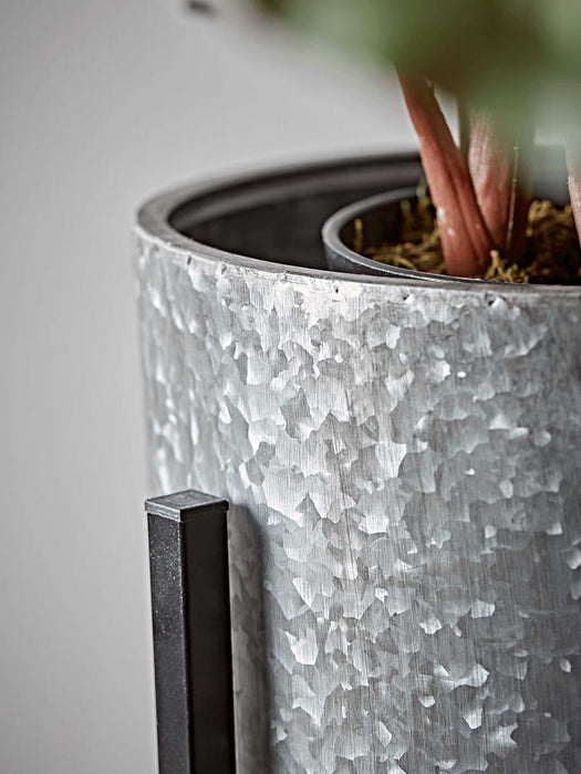 Black Industrial Standing Planter - Large