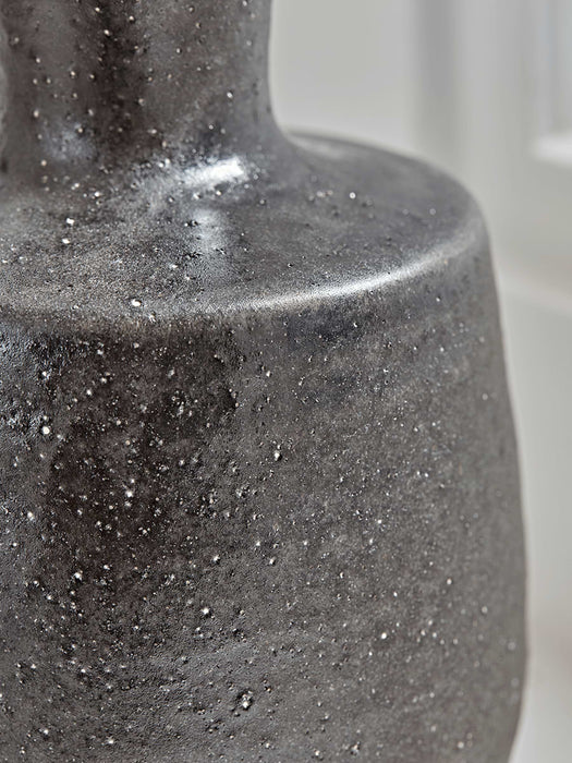 Textured Black Vase