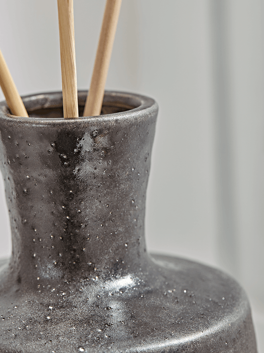 Textured Black Vase
