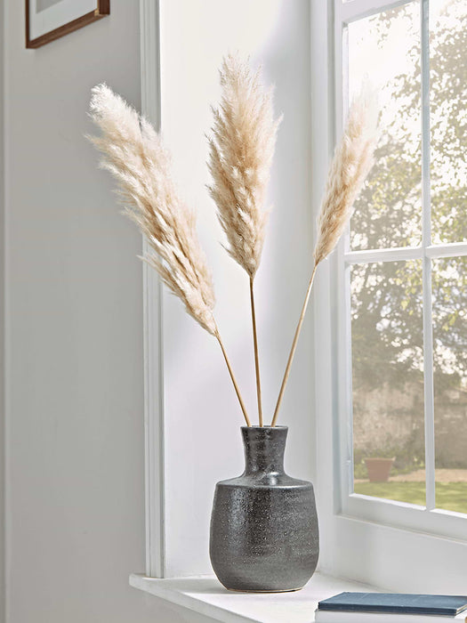 Textured Black Vase