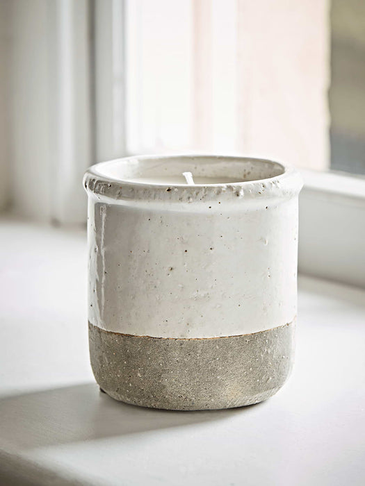 Two Tone Potted Candle