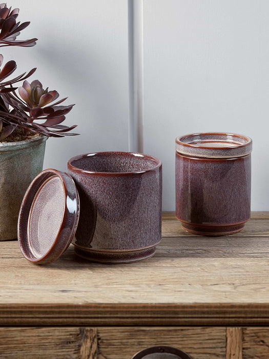 Two Glazed Pots