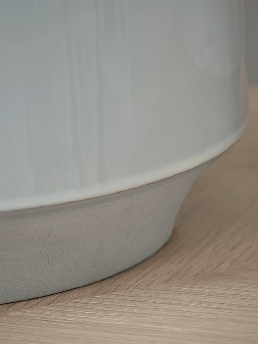Two Dip Glaze White Planters