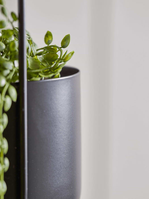 Two Hanging Metal Planters