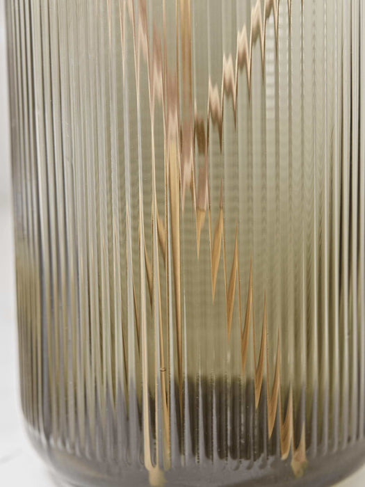 Ridged Glass Vase