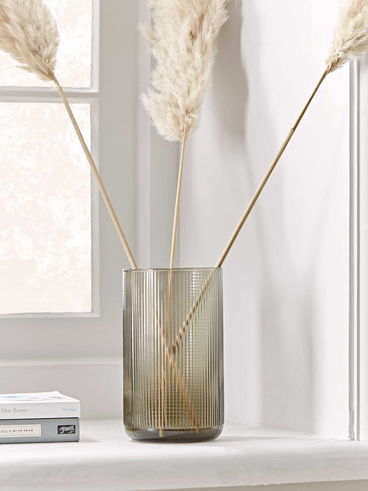 Ridged Glass Vase