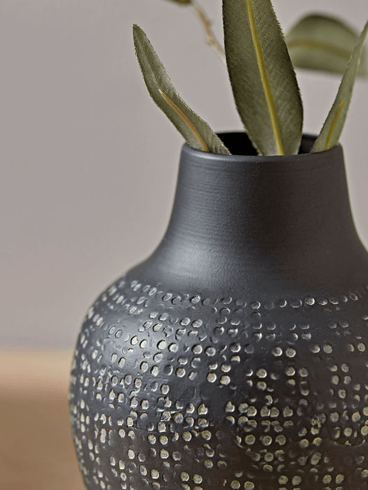 Two Hammered Effect Vases