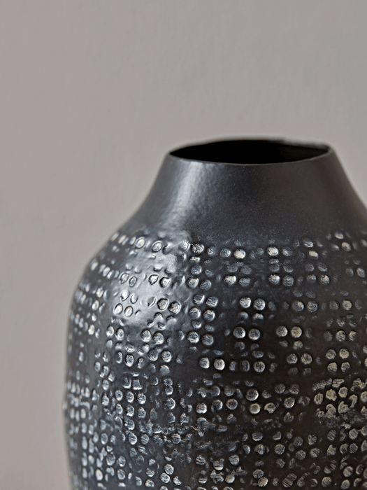 Two Hammered Effect Vases