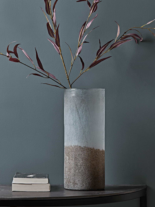 Two Tone Frosted Glass Vase