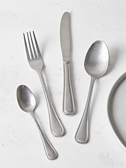 Antique Silver Tumbled Cutlery Set