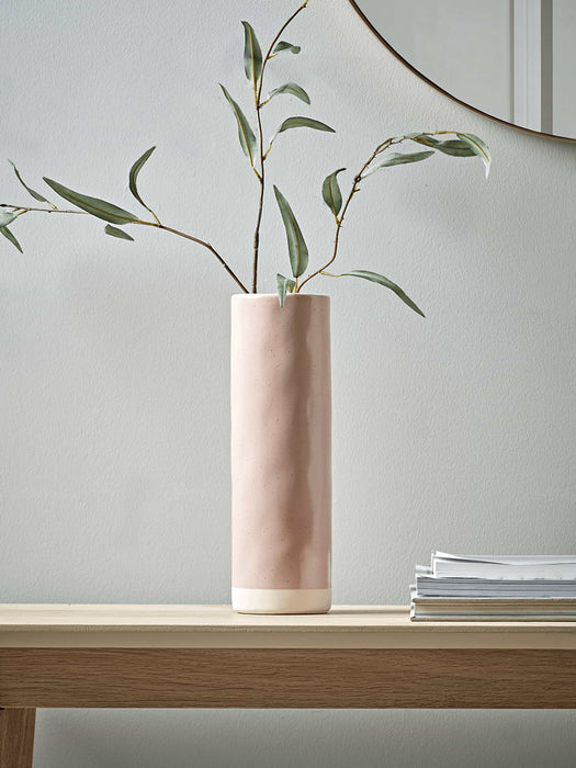 Speckled Ceramic Pillar Vase - Blush