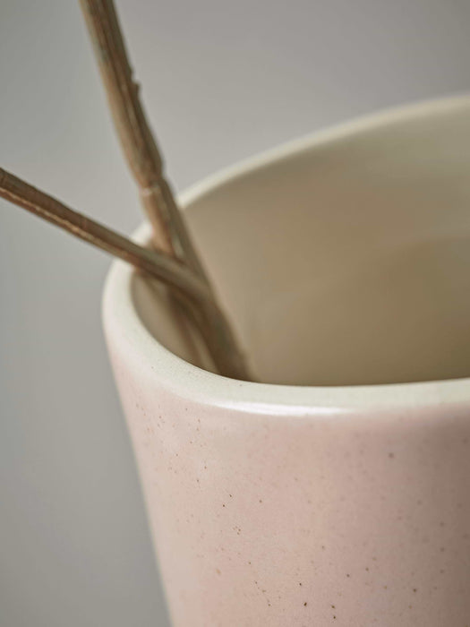 Speckled Ceramic Pillar Vase - Blush
