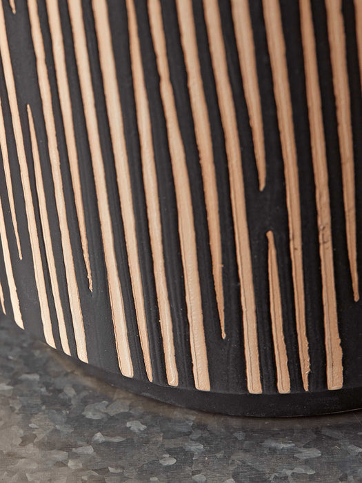 Black & Gold Textured Planter